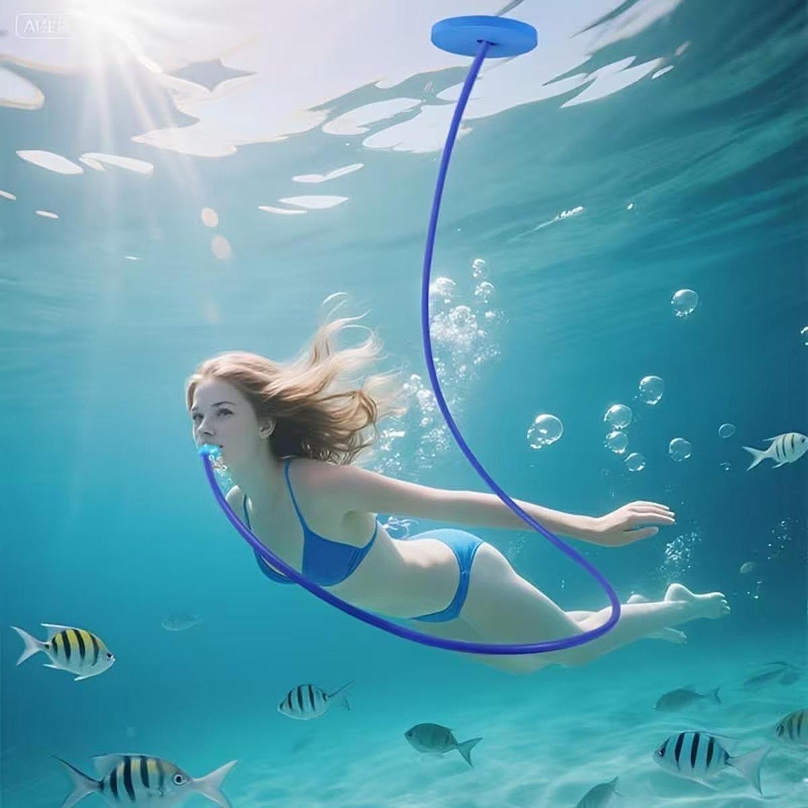 Aquatic Sports Swimming - Snorkel Selam Silikon Portabel, Tabung Bernapas