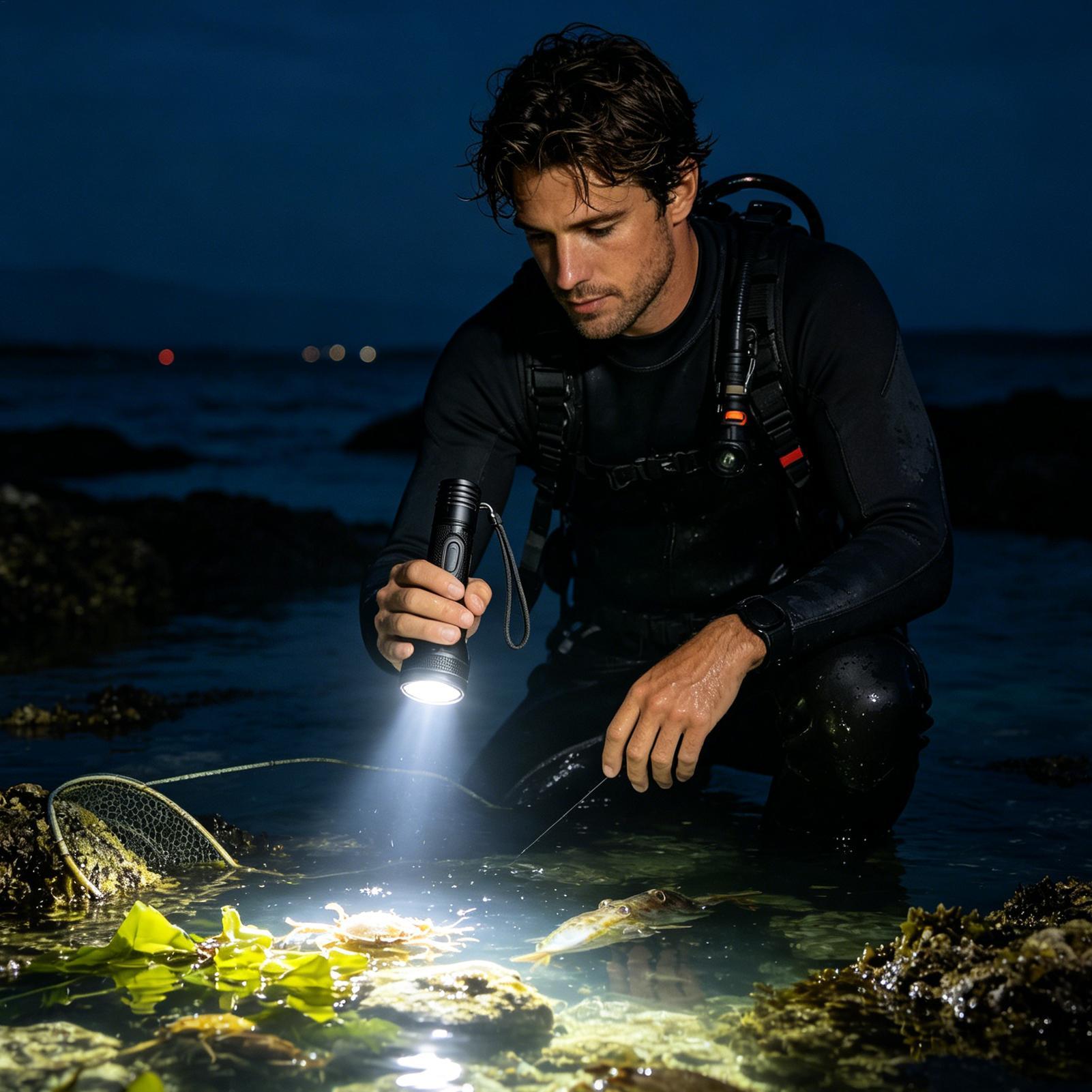 Senter Selam LED 3-Mode, Daya  - Underwater Flashlight ulasan dan harga