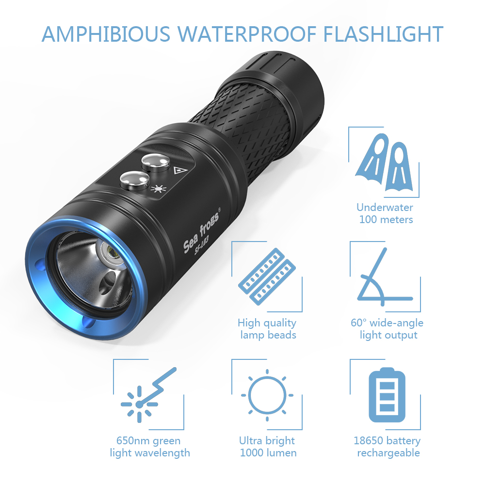 Strbea Senter LED 1000 Lumen,  - Underwater Flashlight ulasan dan harga