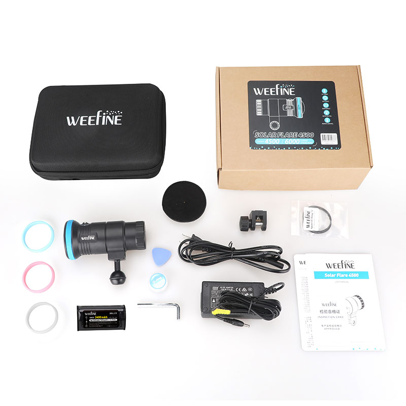 WEEFINE SolarFlare 4500 WF102  - Underwater Flashlight ulasan dan harga